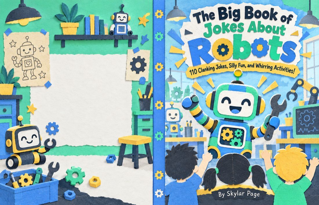 The wraparound paperback cover of a robots book