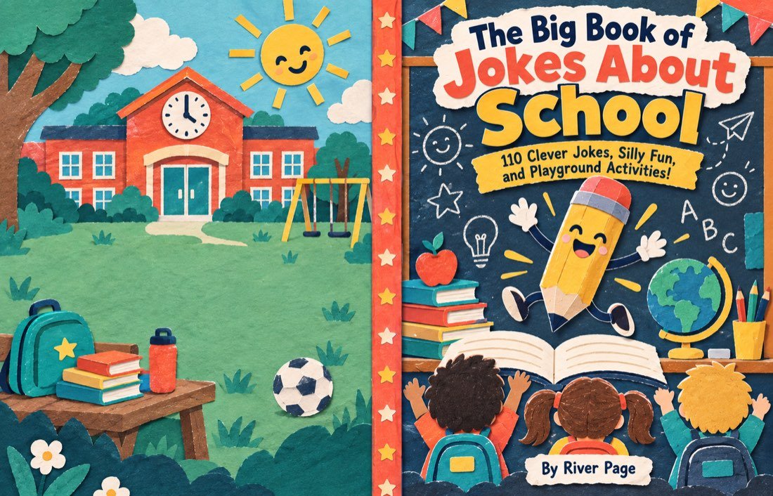 The wraparound paperback cover of a school book
