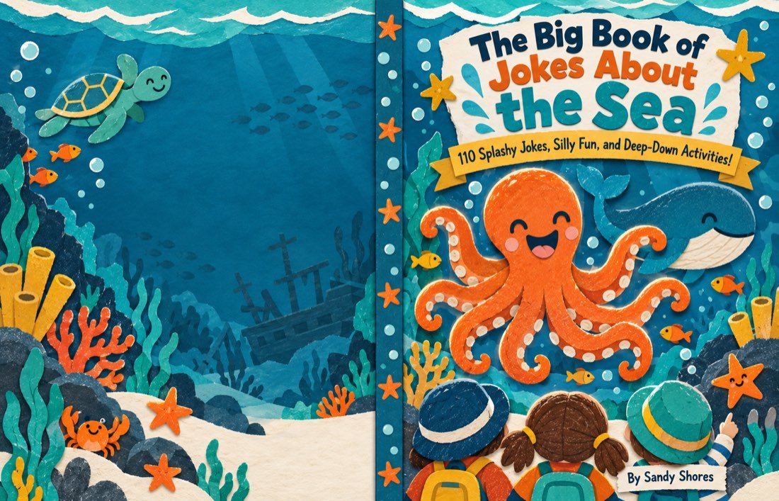 The wraparound paperback cover of a under the sea book