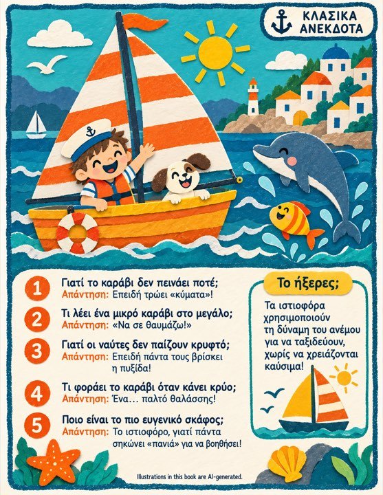 A joke page about boats written in el