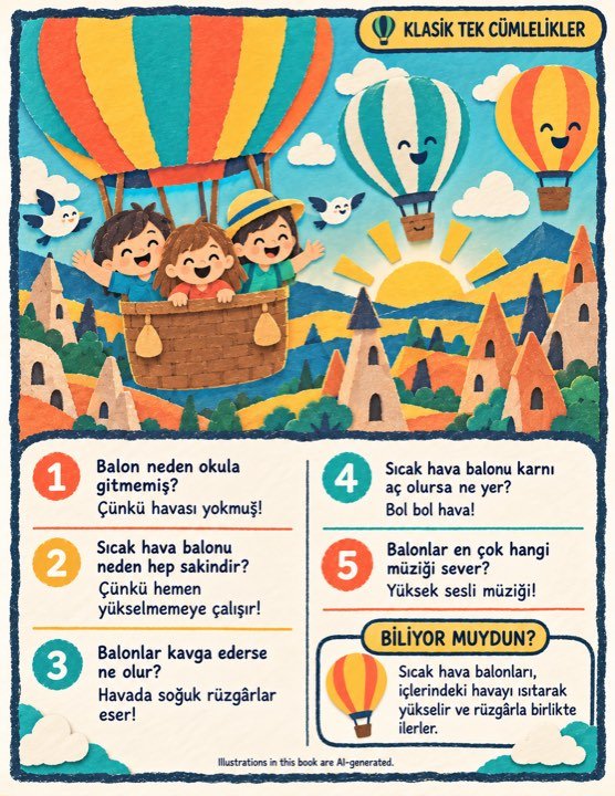 A joke page about balloons written in Trke