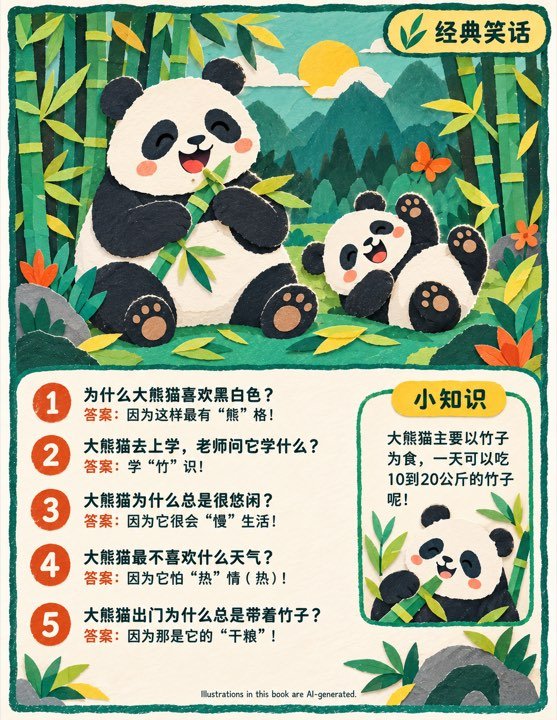 A joke page about pandas written in zh
