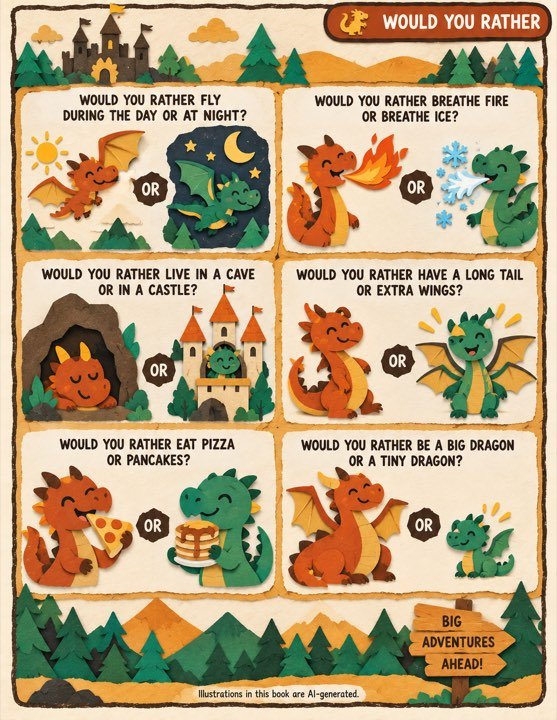 Page 10 of the dragons book — would you rather