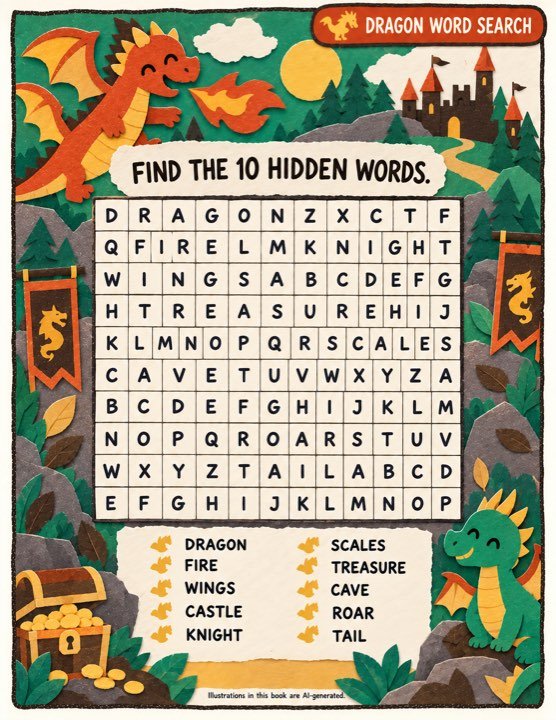 Page 7 of the dragons book — word search