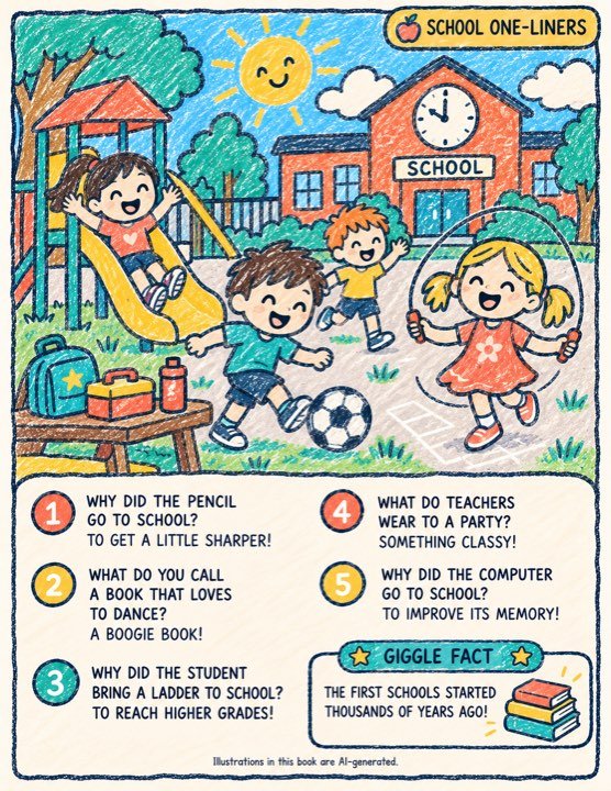 A crayon-coloured page from a school book