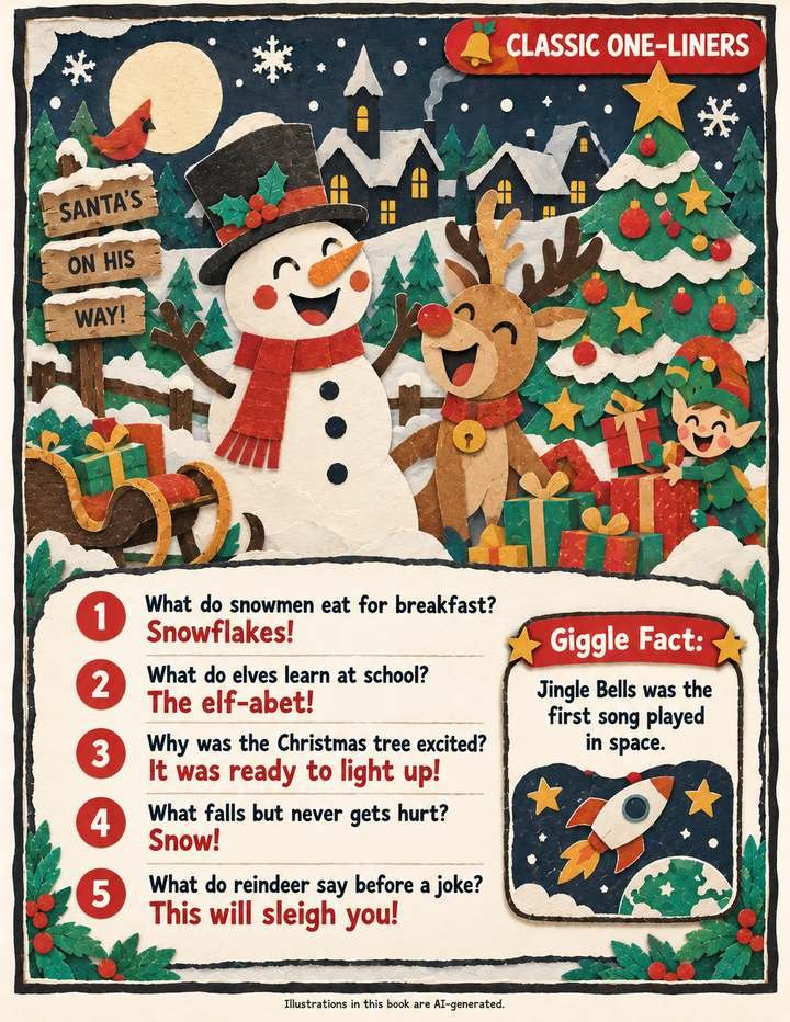 A joke page from a Christmas book