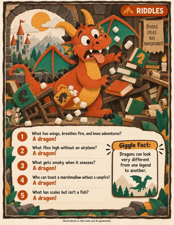 A joke page from a dragons book