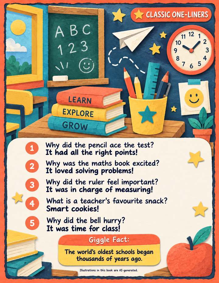 A joke page from a school book